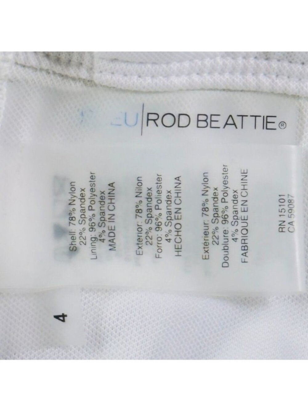 BLEU ROD BEATTIE Women's Swimsuit 1 Pc Striped Open Back Lace Up Size 4 - Picture 8 of 10